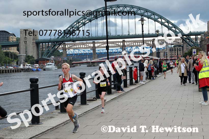 Junior Quayside Road Race, Newcastle/Gateshead, 2021, August 11th. Photo: David T. Hewitson/Sports for All Pics